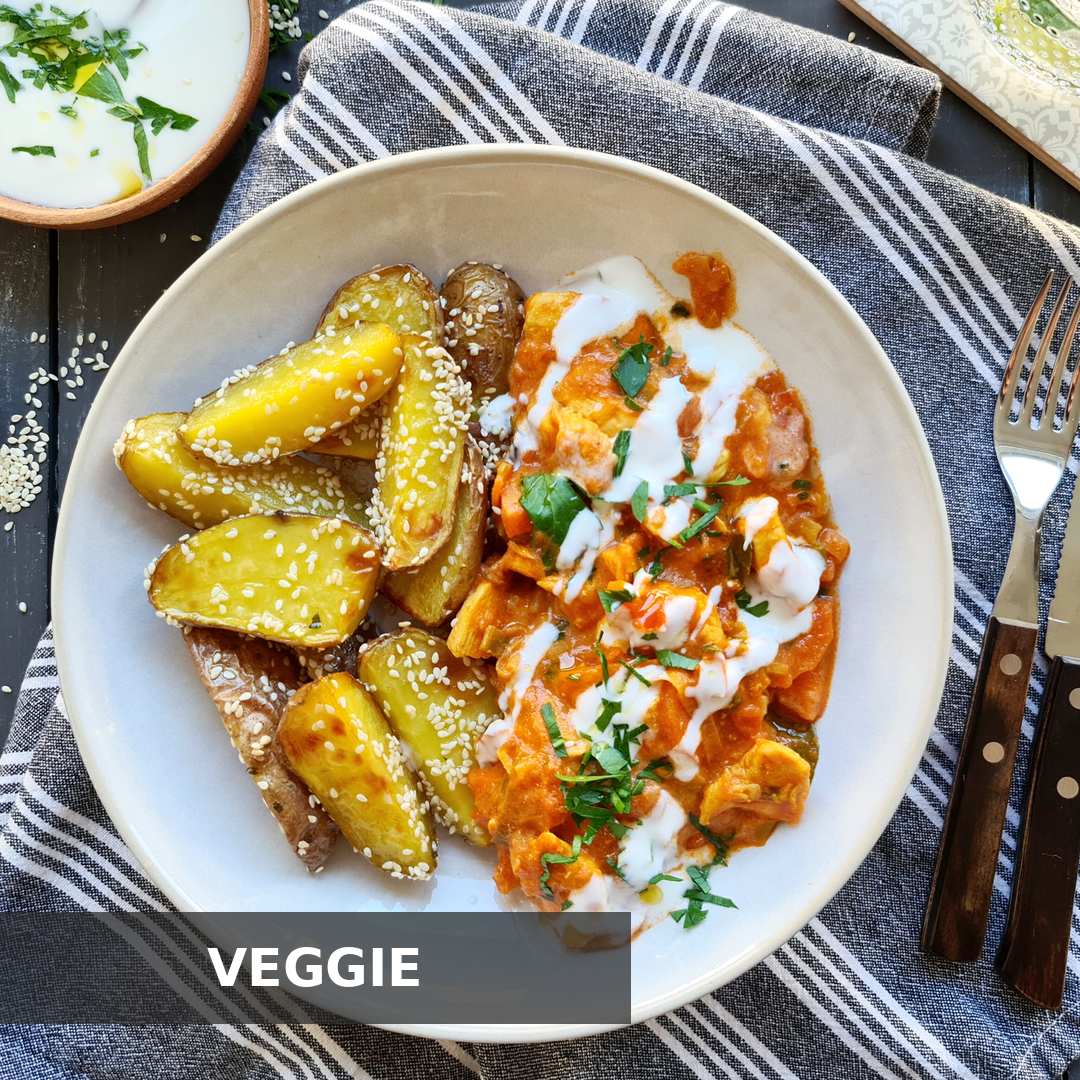 VEGGIE CREMIGES MADRAS-HALLOUMI-CURRY MIT KAFIR-LIMETTENBLÄTTERN