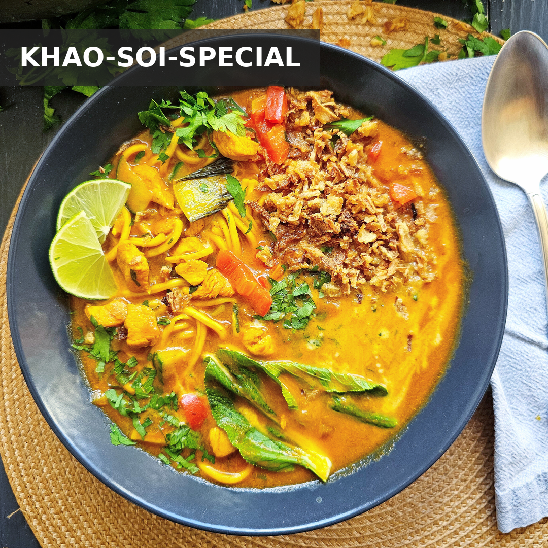 Goldene Kokos-Ramen Khao Soi
