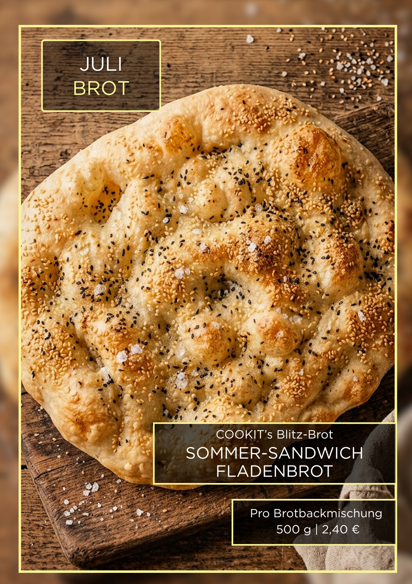 UNSER JULI SOMMER-SANDWICH-FLADENBROT