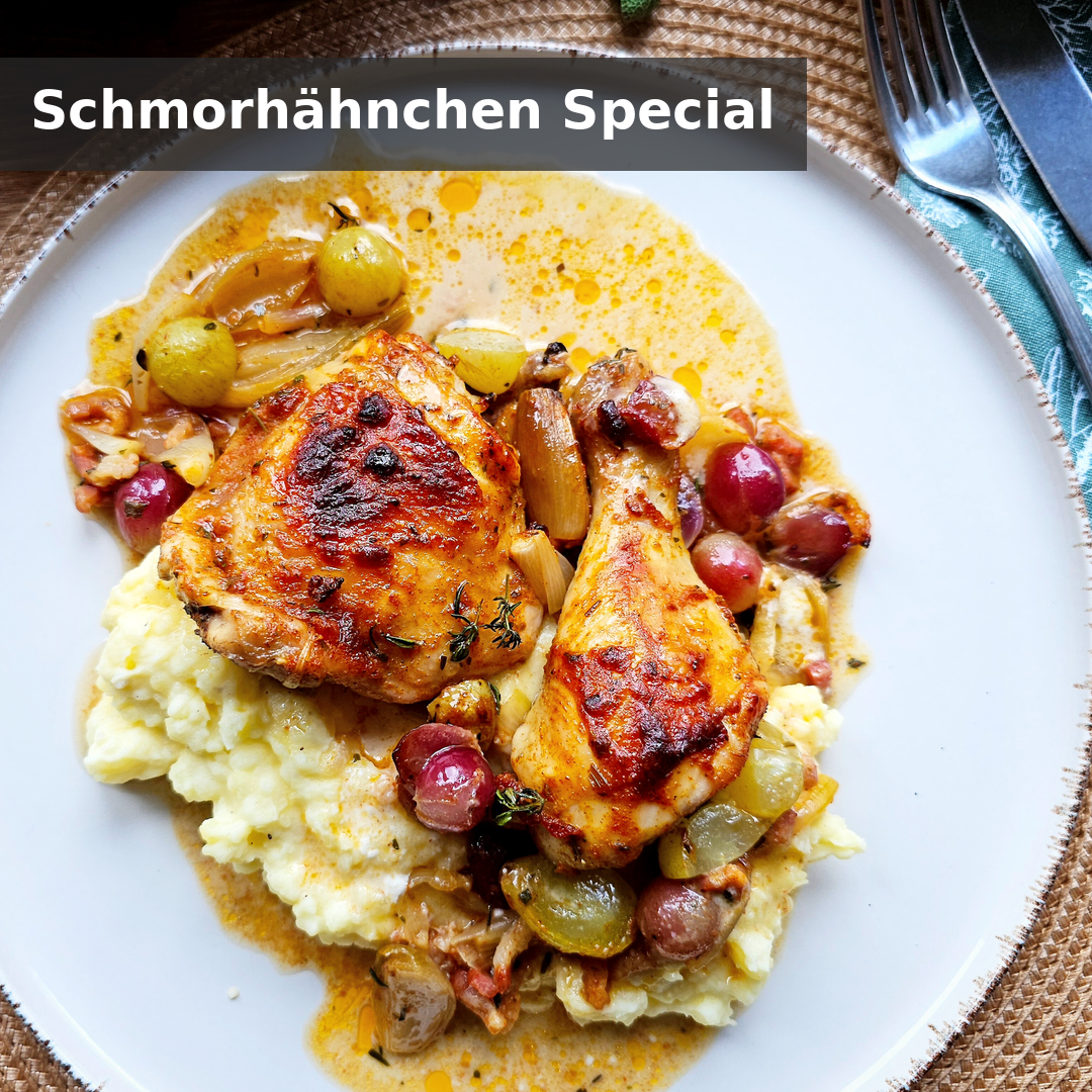Zwiebel-Schmorhähnchen